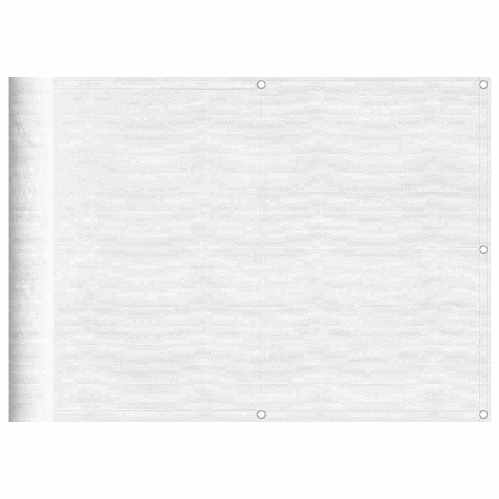 Balkonski zaslon bijeli 100 % poliester Oxford 75 x 700 cm