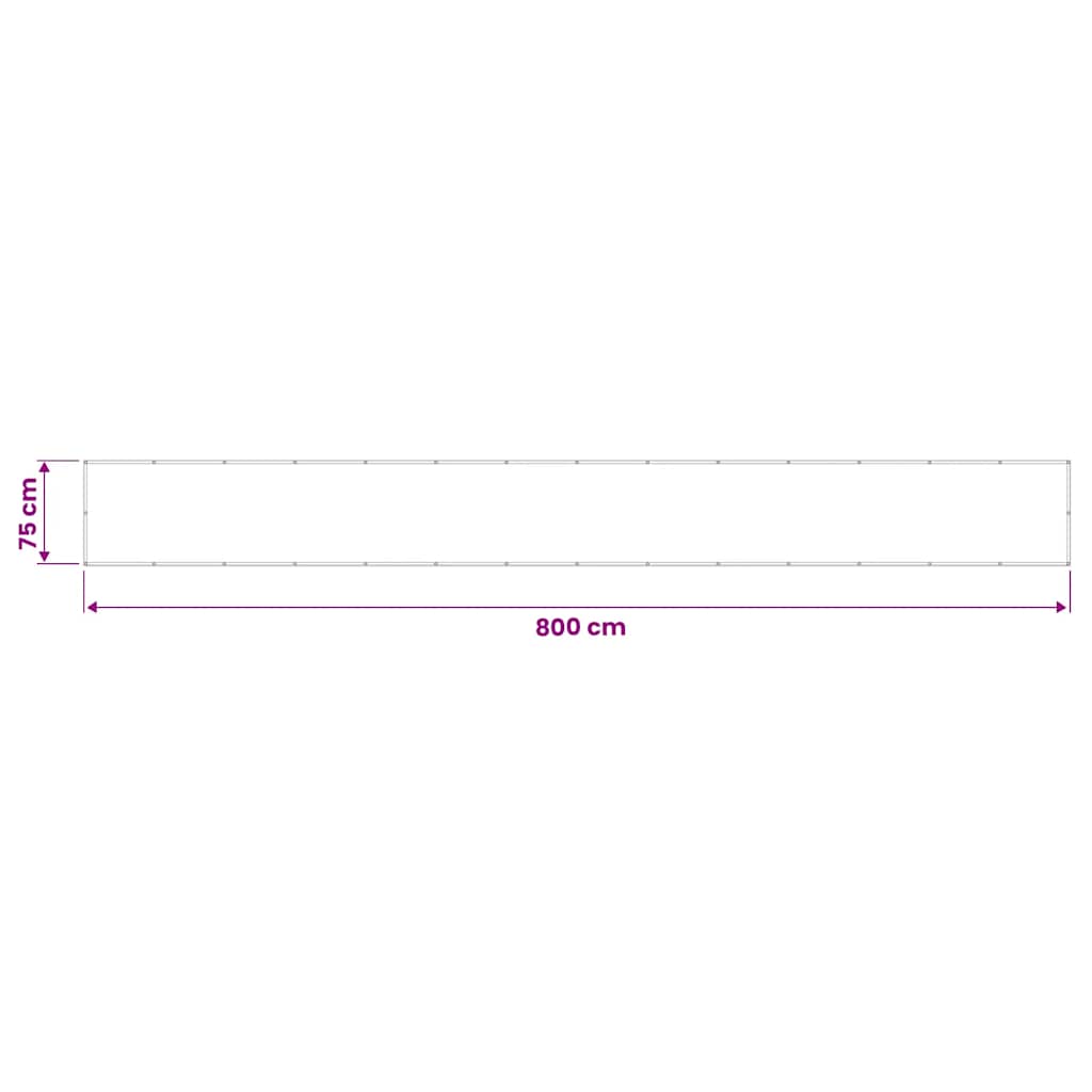 Balkonski zaslon krem 75x800 cm 100 % poliester Oxford