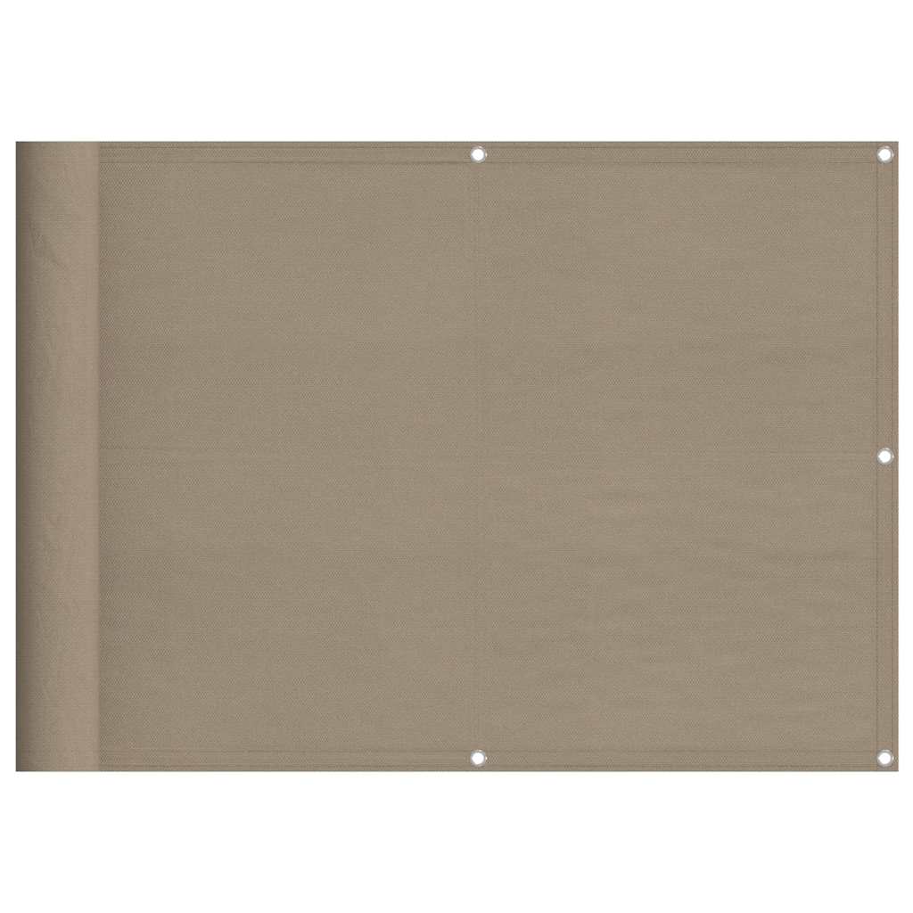 Balkonski zaslon smeđesivi 75x700 cm 100 % poliester Oxford