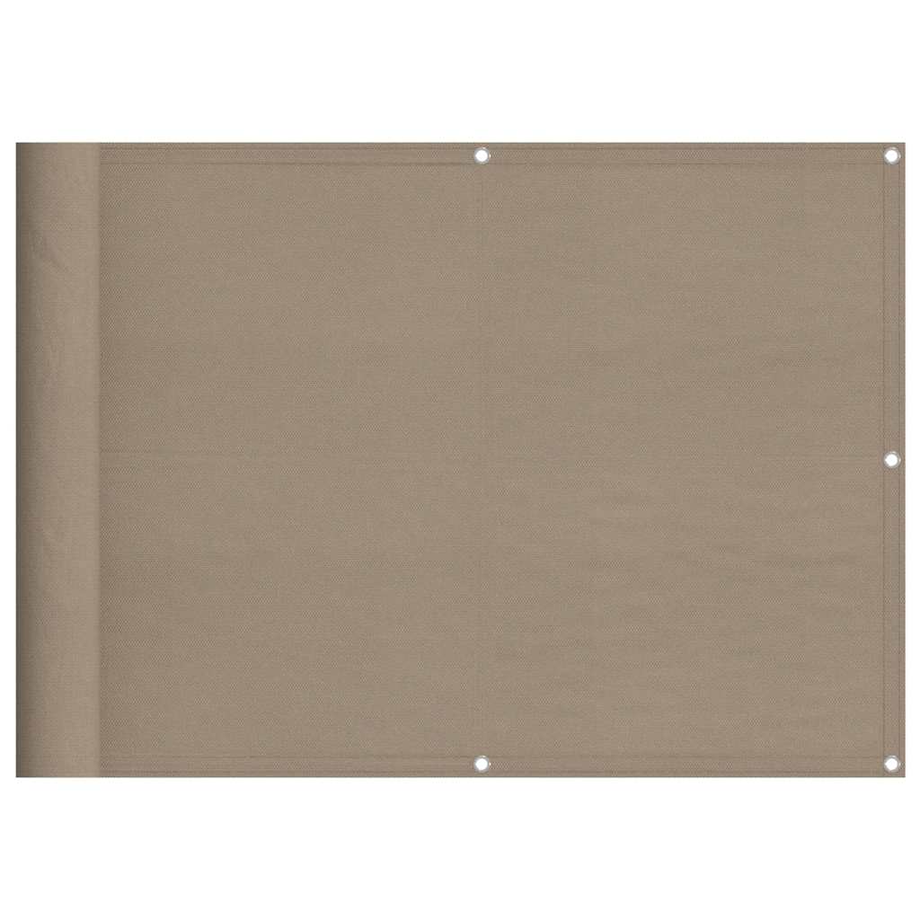 Balkonski zaslon smeđesivi 75x800 cm 100 % poliester Oxford