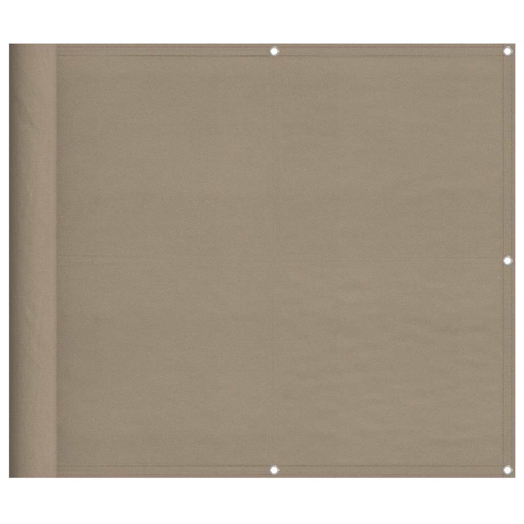 Balkonski zaslon smeđesivi 90x1000 cm 100 % poliester Oxford