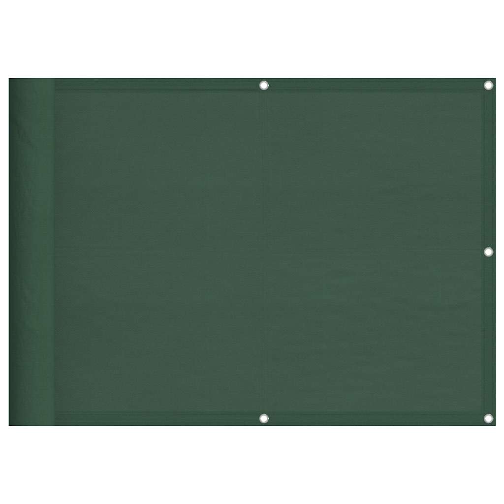 Balkonski zaslon tamnozeleni 75x1000 cm 100 % poliester Oxford