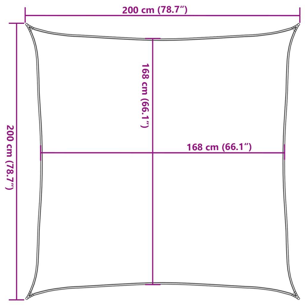 Jedro protiv sunca svjetlosivo 2x2 m od 100% poliestera Oxford