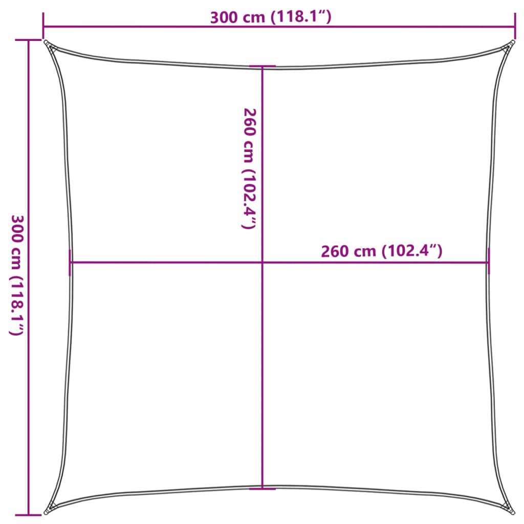 Jedro protiv sunca svjetlosivo 3x3 m od 100% poliestera Oxford