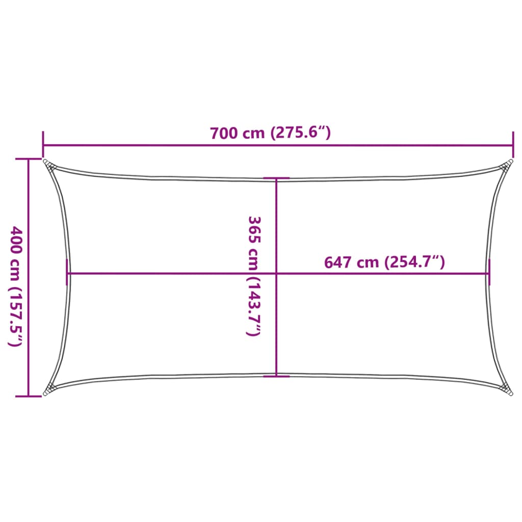 Jedro protiv sunca boje pijeska 7x4 m 100 % poliester Oxford