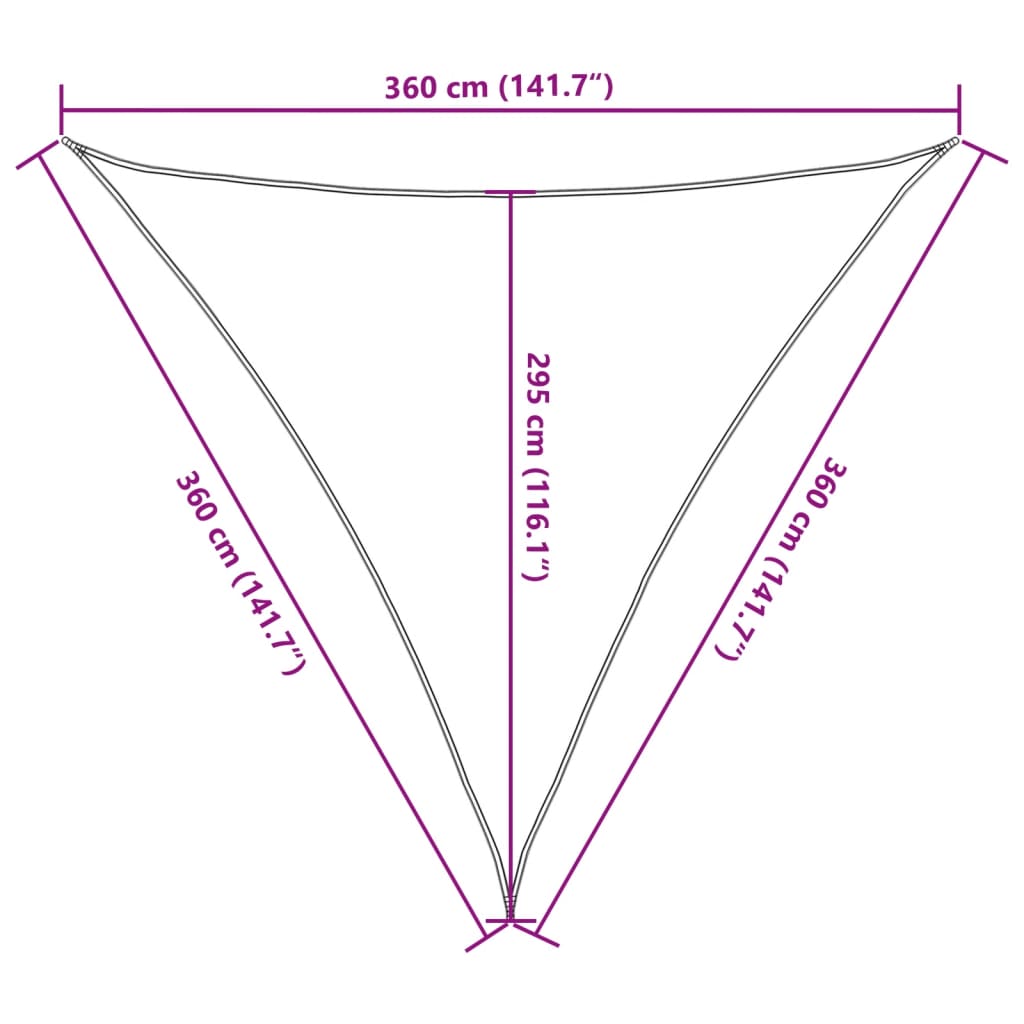 Jedro protiv sunca svjetlosivo 3,6x3,6x3,6 m poliester Oxford