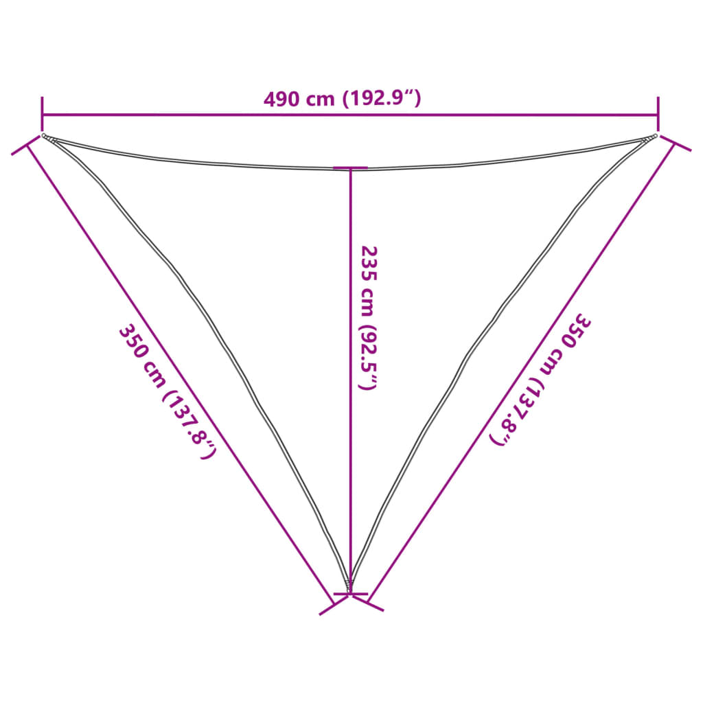Jedro protiv sunca boje pijeska 3,5x3,5x4,9 m poliester Oxford