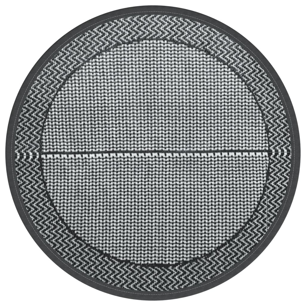 Vanjski tepih ARAKIL sivi Ø 120 cm PP