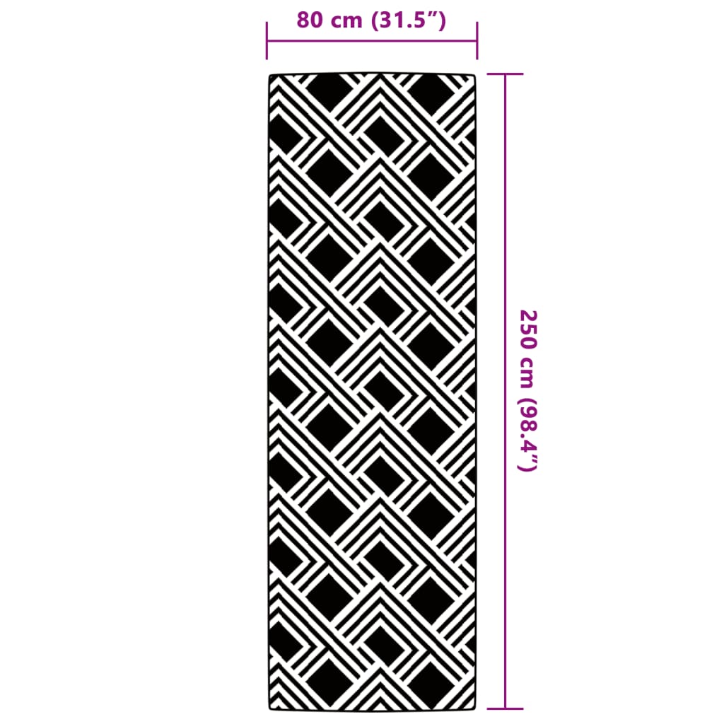 Vanjski tepih ARAKIL sivi 80x250 cm PP