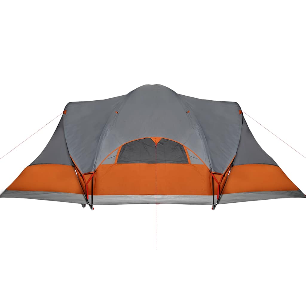 Obiteljski šator tipi 8 osoba sivo-narančasti vodootporni