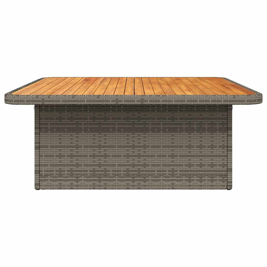 Vrtni stol sivi 110 x 110 x 71 cm poliratan i bagremovo drvo