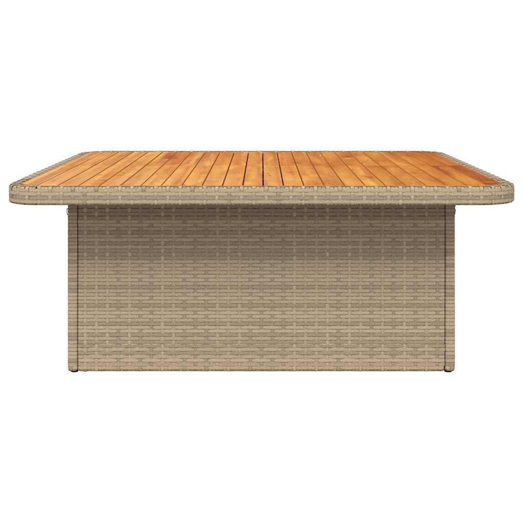 Vrtni stol bež 110 x 110 x 71 cm od poliratana i drva bagrema