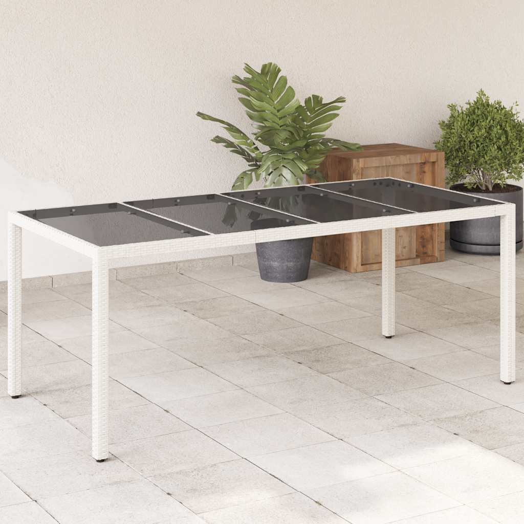 Vrtni stol sa staklenom pločom 80x80x75 cm od poliratana