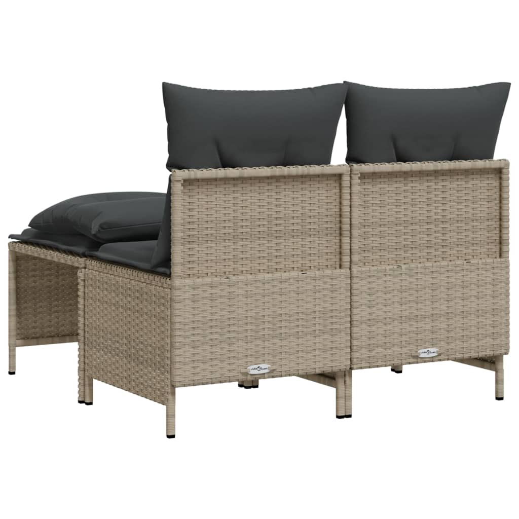 4-dijelni set vrtnih sofa s jastucima svijetlosivi poliratan