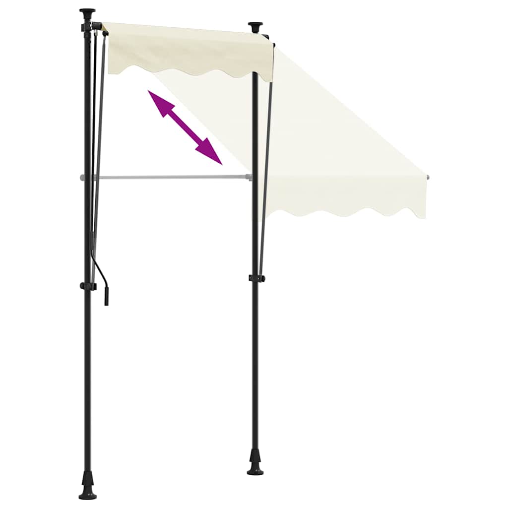 Tenda na uvlačenje krem 100 x 150 cm od tkanine i čelika