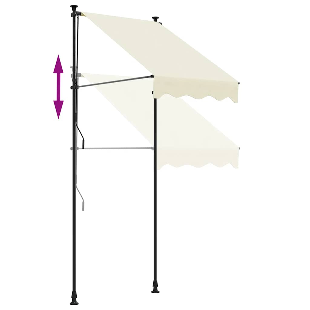 Tenda na uvlačenje krem 100 x 150 cm od tkanine i čelika