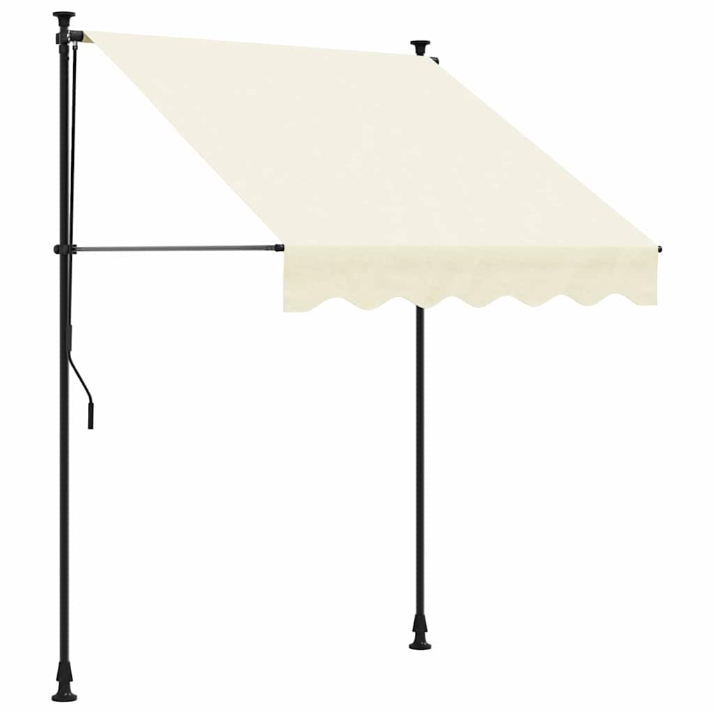 Tenda na uvlačenje krem 200 x 115 cm od tkanine i čelika