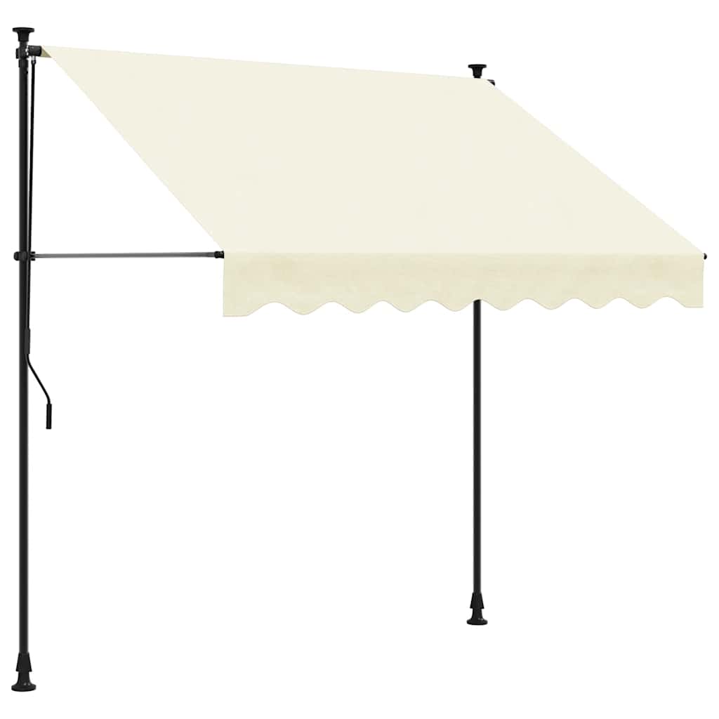 Tenda na uvlačenje krem 250 x 150 cm od tkanine i čelika