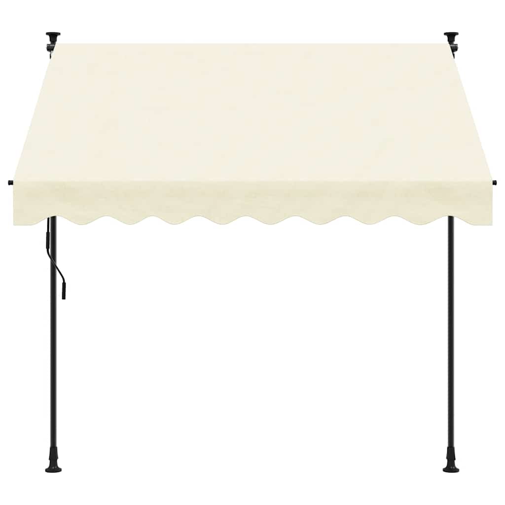 Tenda na uvlačenje krem 250 x 150 cm od tkanine i čelika