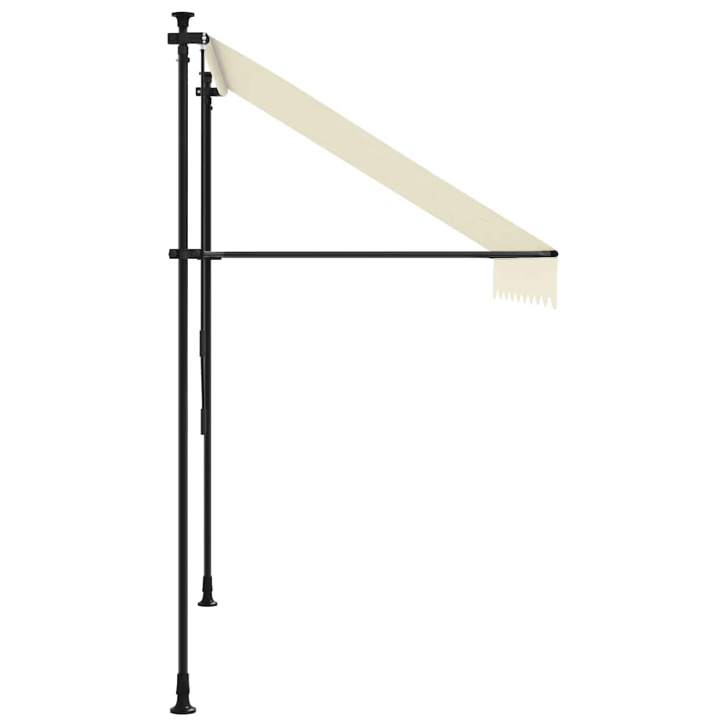 Tenda na uvlačenje krem 250 x 150 cm od tkanine i čelika