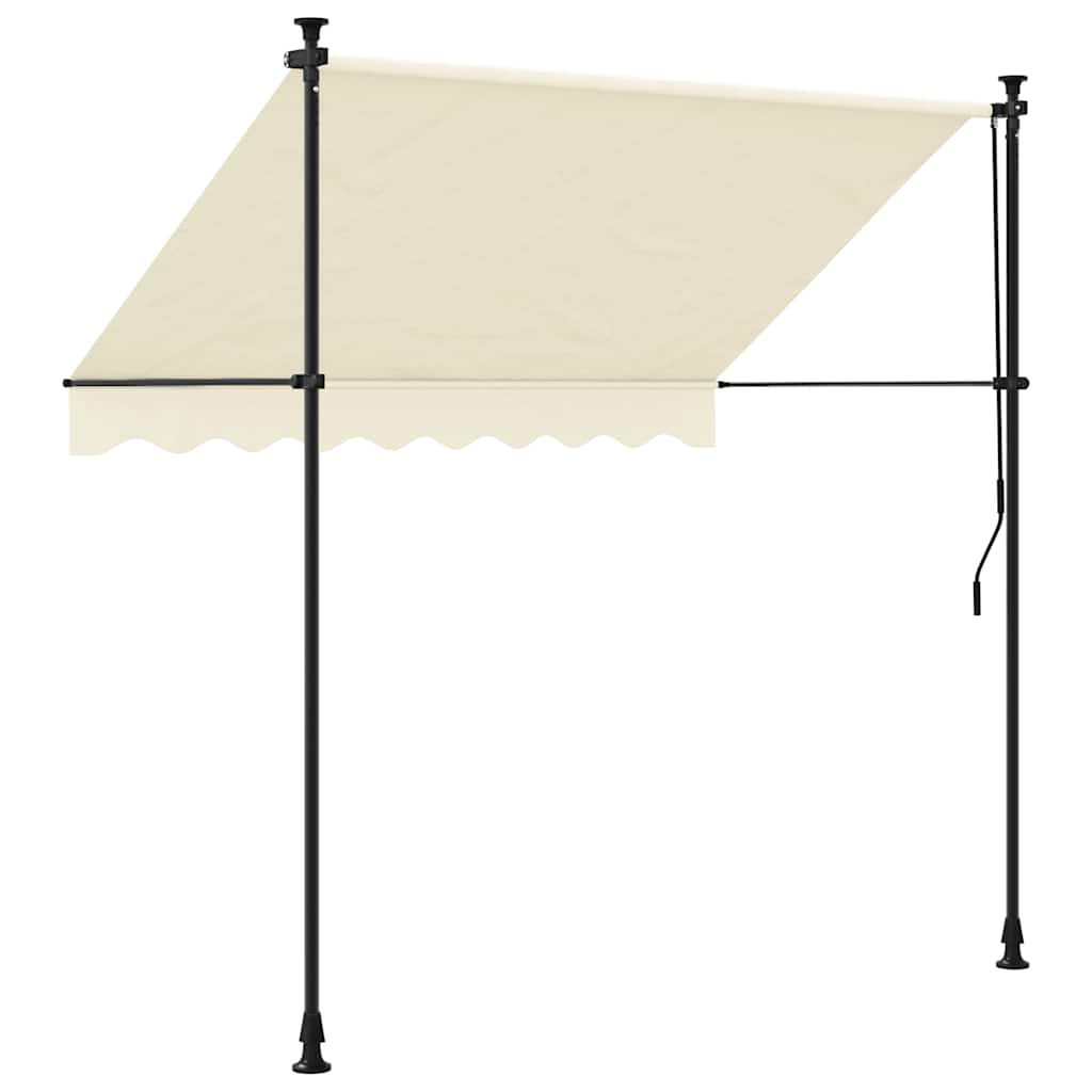 Tenda na uvlačenje krem 250 x 150 cm od tkanine i čelika