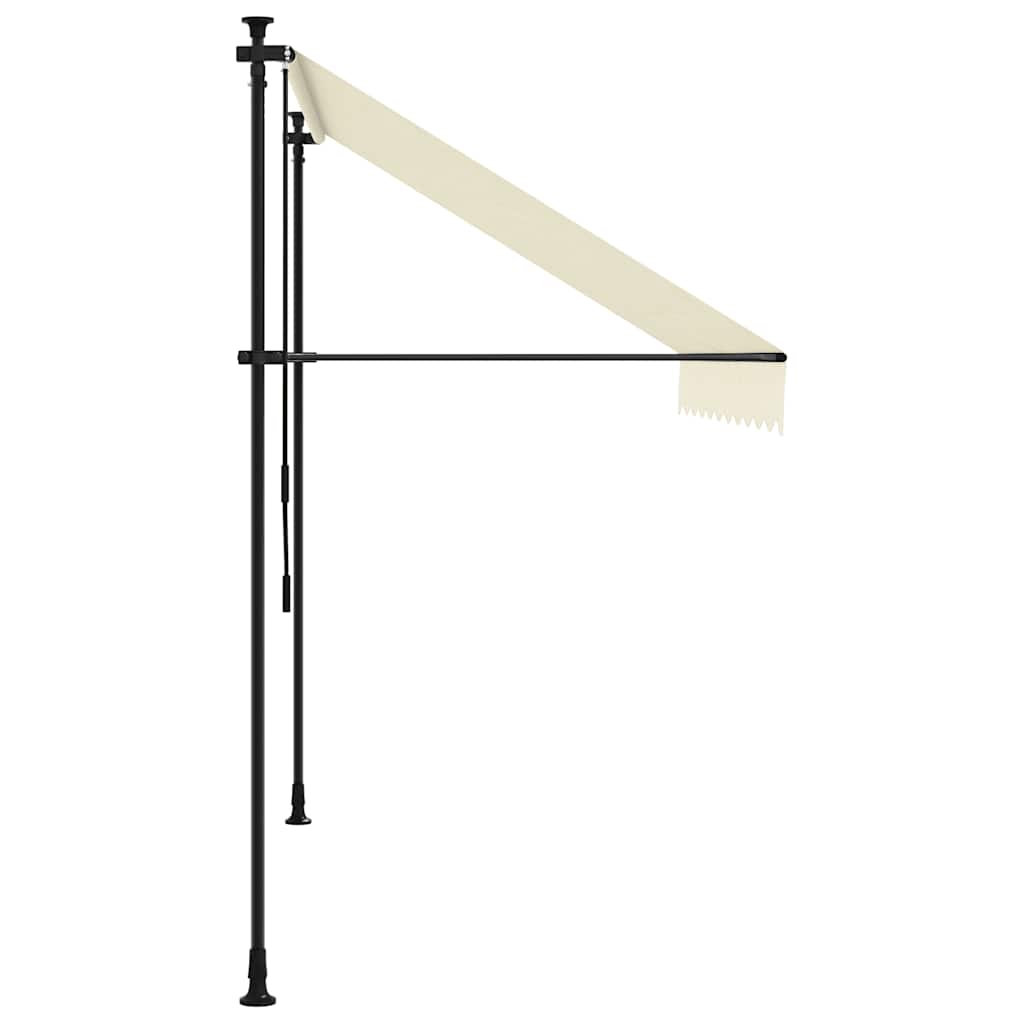 Tenda na uvlačenje krem 300 x 150 cm od tkanine i čelika