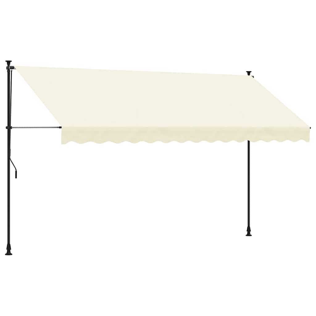 Tenda na uvlačenje krem 350 x 150 cm od tkanine i čelika