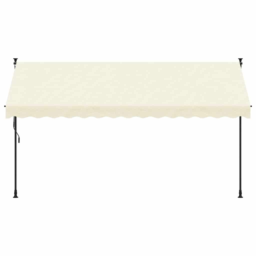 Tenda na uvlačenje krem 350 x 150 cm od tkanine i čelika