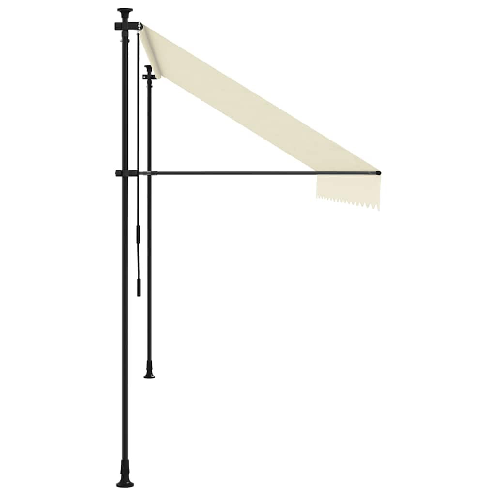 Tenda na uvlačenje krem 350 x 150 cm od tkanine i čelika