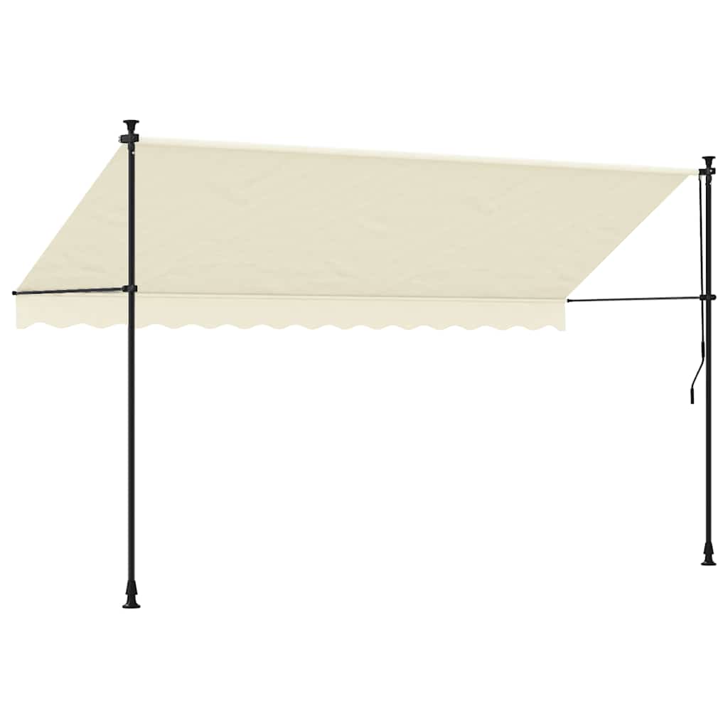 Tenda na uvlačenje krem 350 x 150 cm od tkanine i čelika
