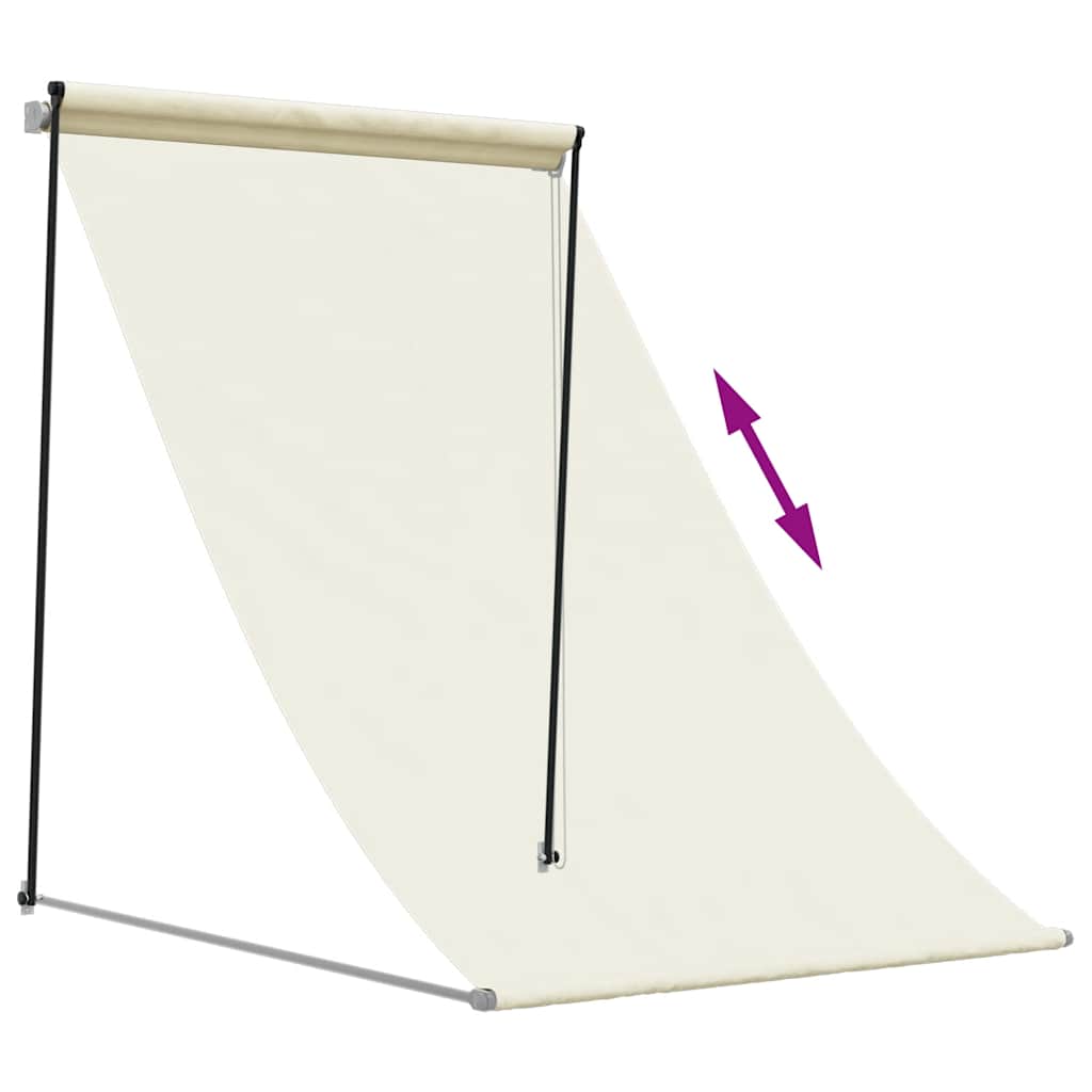 Tenda na uvlačenje krem 100 x 150 cm od tkanine i čelika