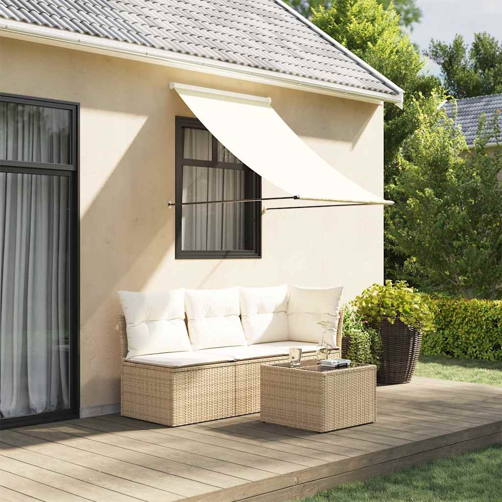Tenda na uvlačenje krem 100 x 150 cm od tkanine i čelika