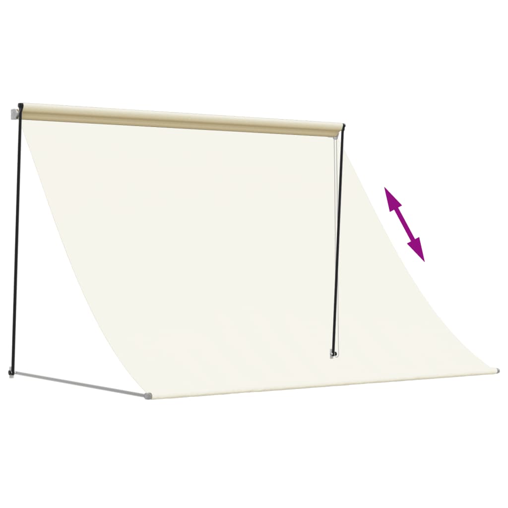 Tenda na uvlačenje krem 200 x 150 cm od tkanine i čelika