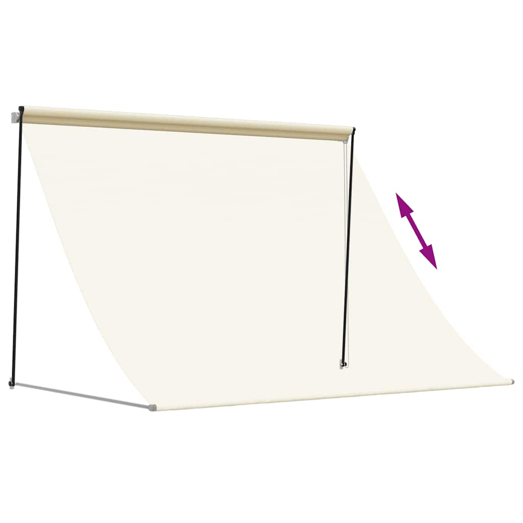 Tenda na uvlačenje krem 250 x 150 cm od tkanine i čelika