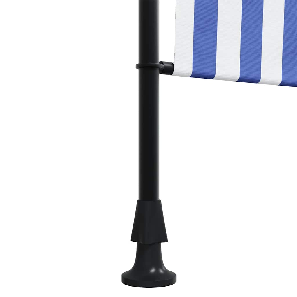 Vanjska roleta plavo-bijela 120 x 270 cm od tkanine i čelika