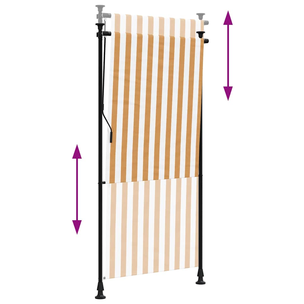 Vanjska roleta narančasto-bijela 100x270 cm od tkanine i čelika