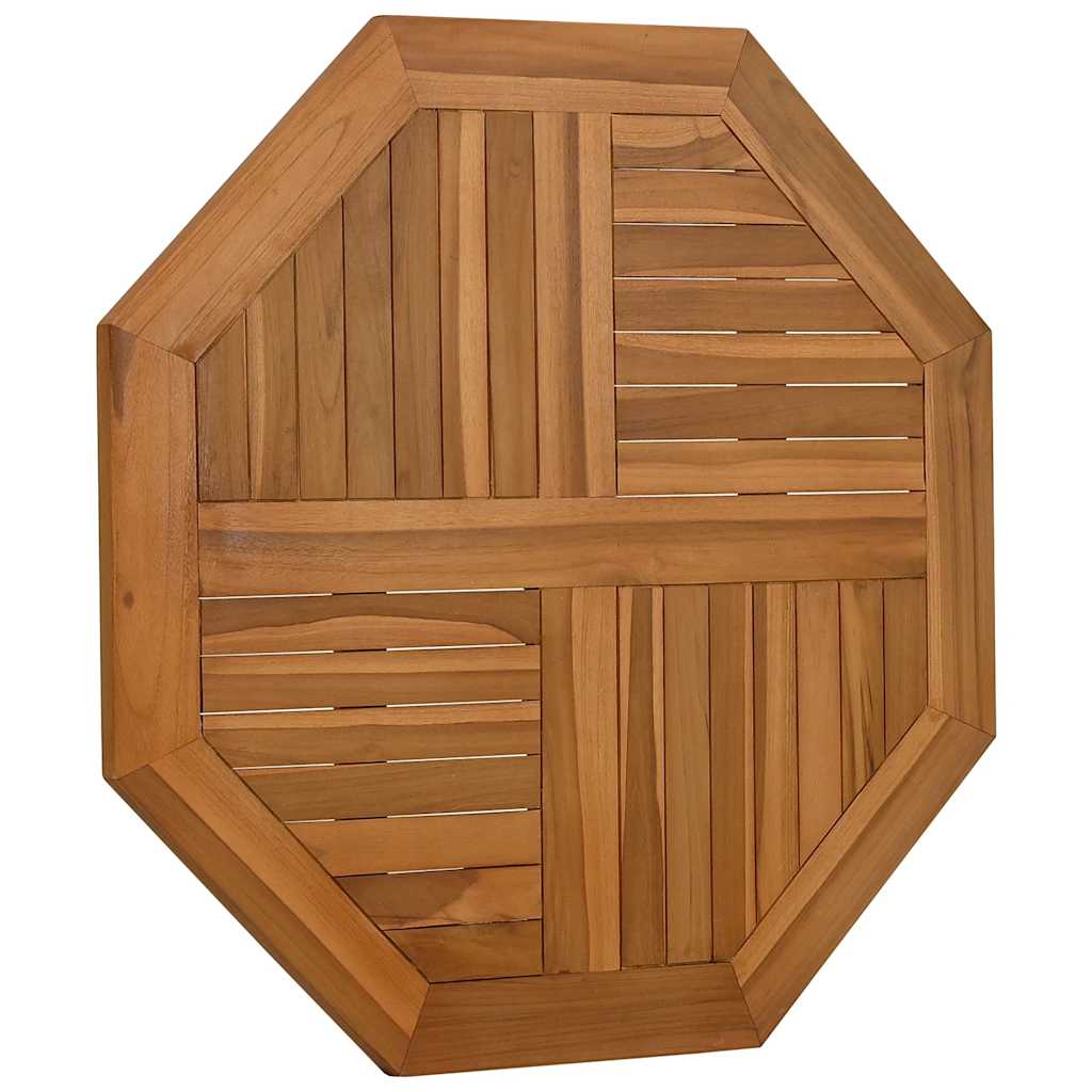 Stolna ploča 80 x 80 x 2,5 cm osmerokutna od masivne tikovine