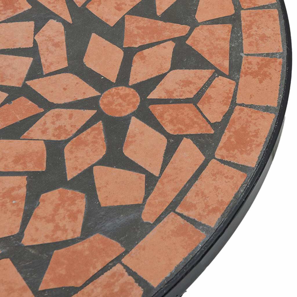 Bistro set s mozaikom boja cigle od željeza i keramike
