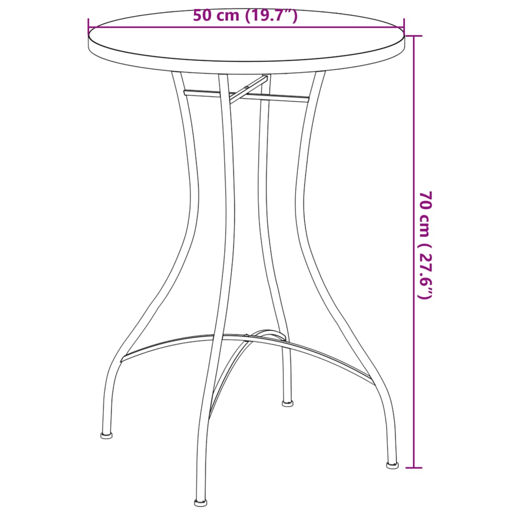 Bistro set s mozaikom terakota i bijelo od željeza i keramike