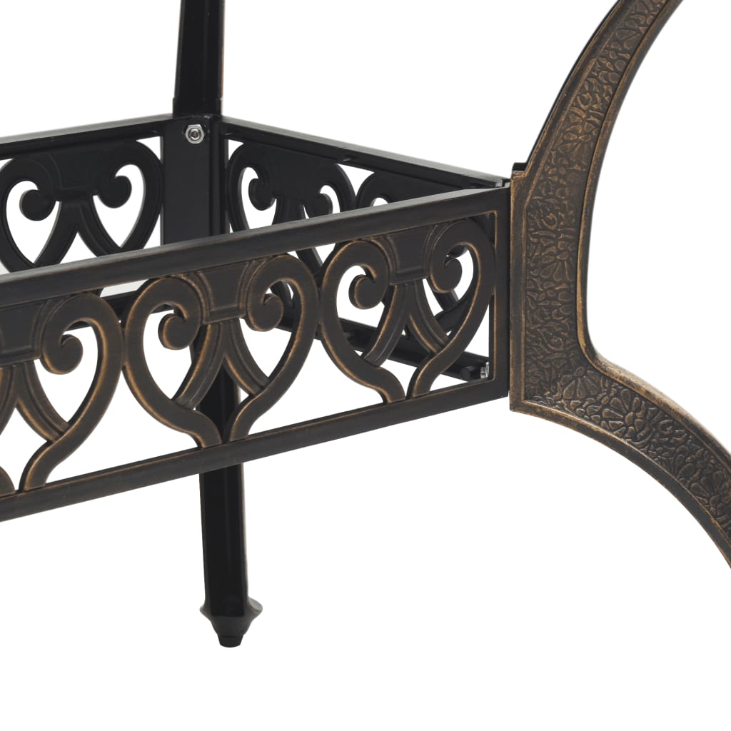 5-dijelni vrtni blagovaonski set brončani lijevani aluminij