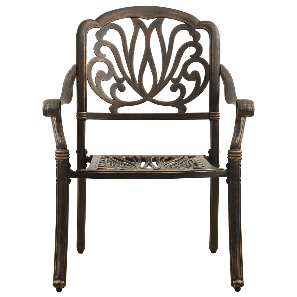 3-dijelni bistro set brončani od lijevanog aluminija
