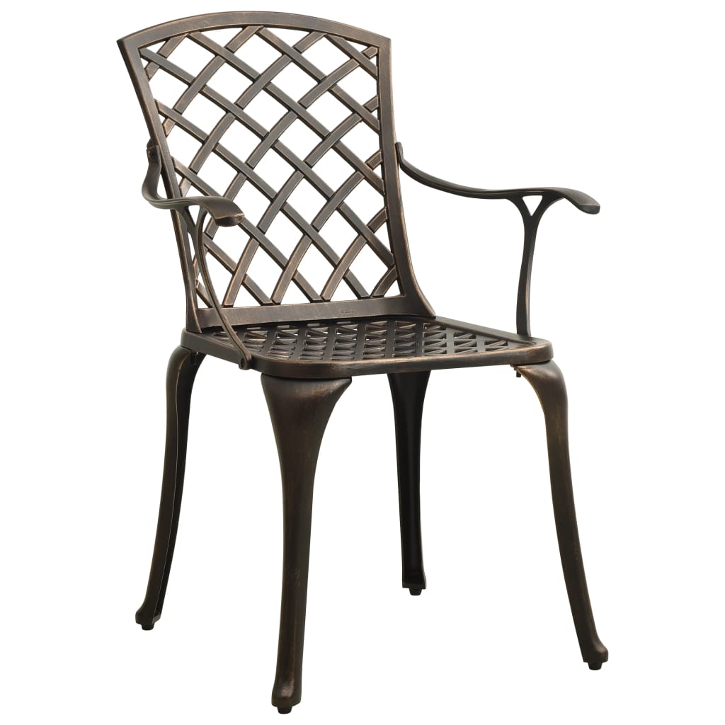 3-dijelni bistro set brončani od lijevanog aluminija