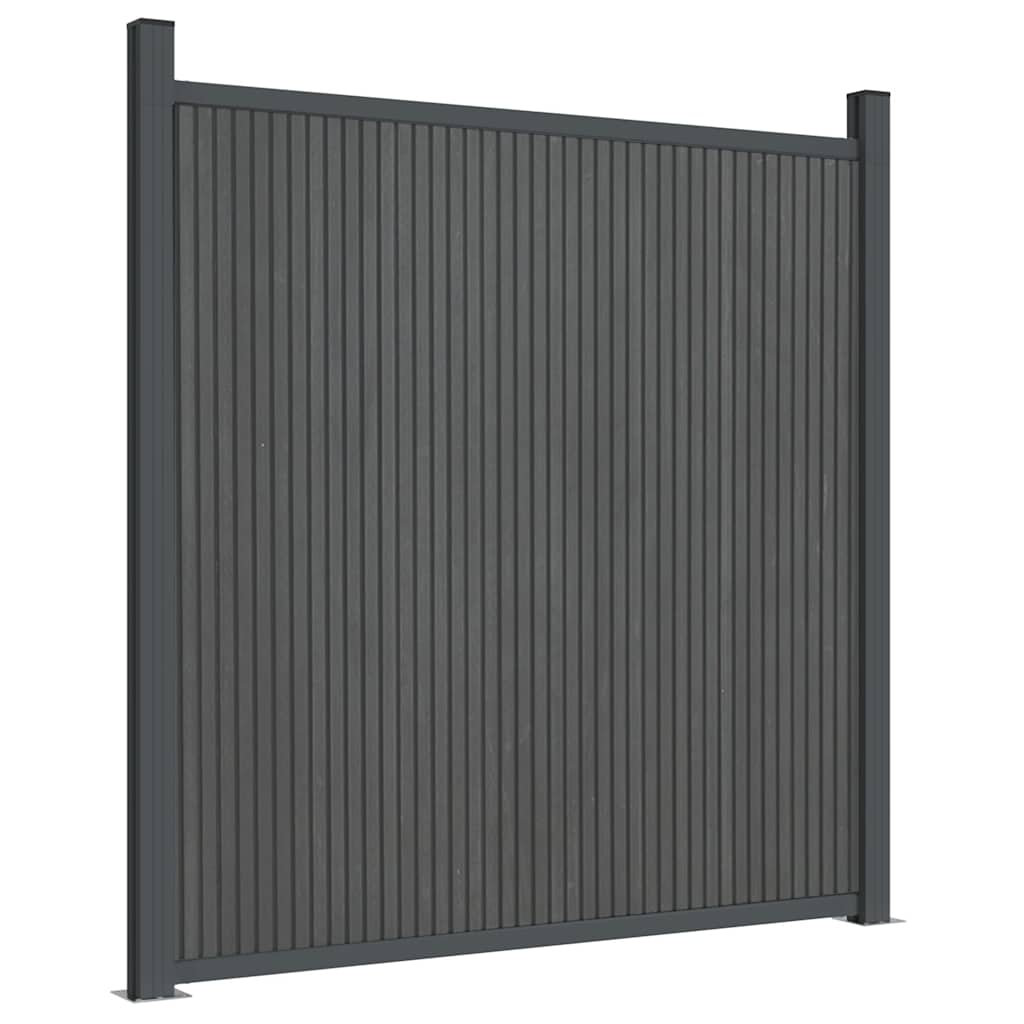 Panel za ogradu WPC sivi 180 x 186 cm