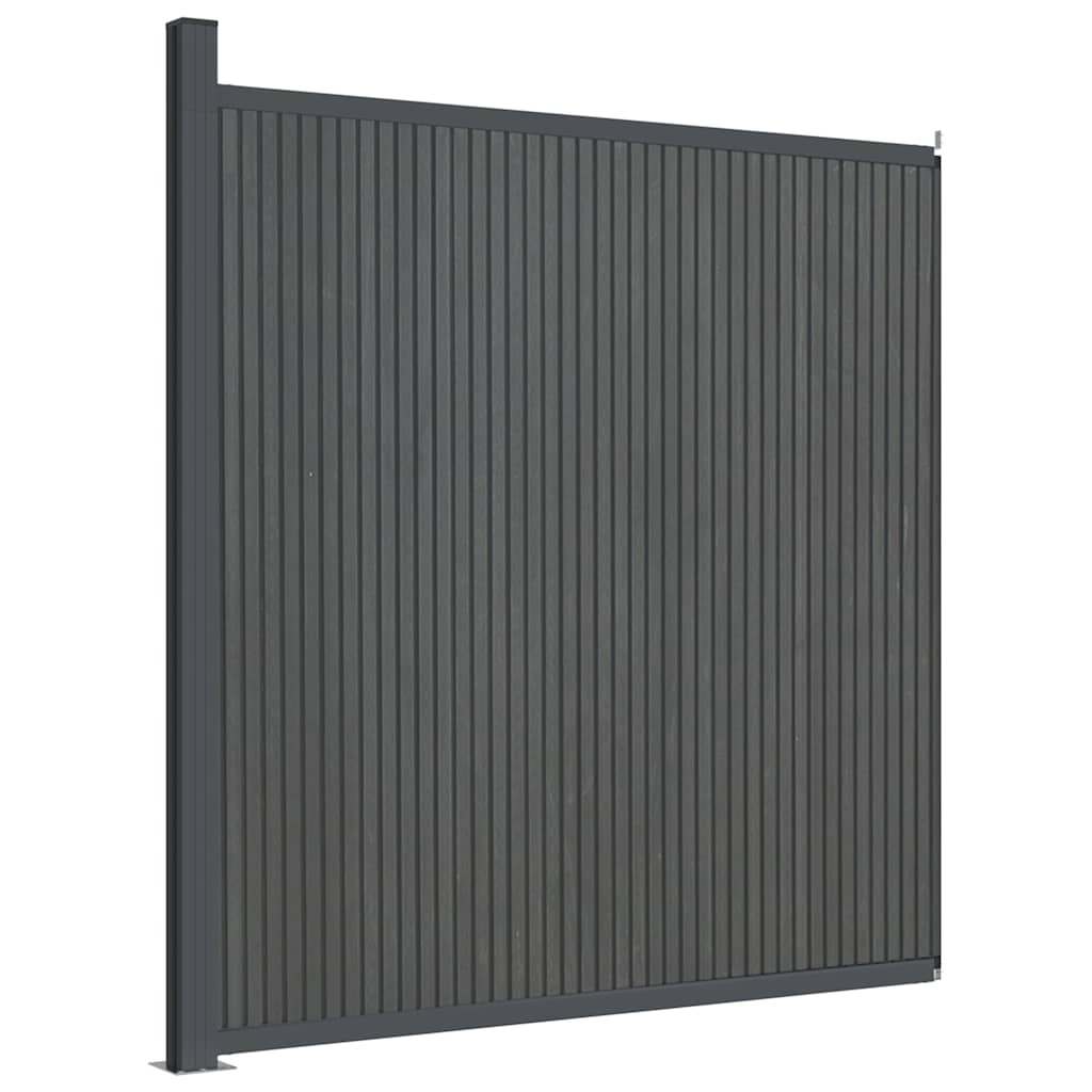Panel za ogradu WPC sivi 173 x 186 cm