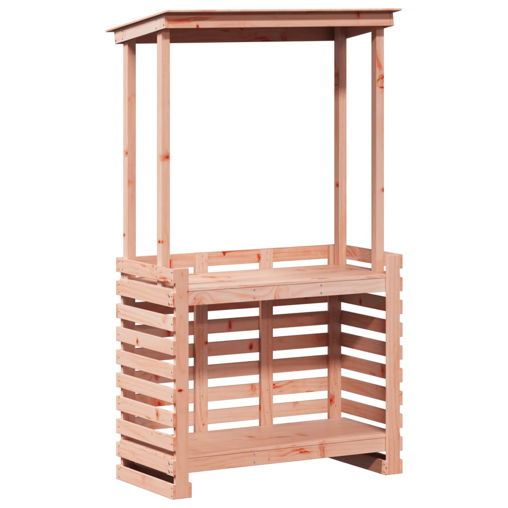 Vanjski barski stol s krovom 112,5 x 57 x 195,5 cm masivno drvo
