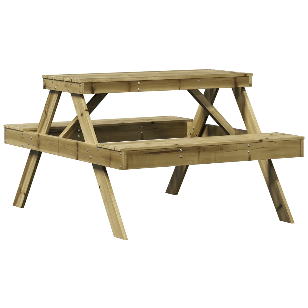 Stol za piknik 105 x 134 x 75 cm od masivne borovine