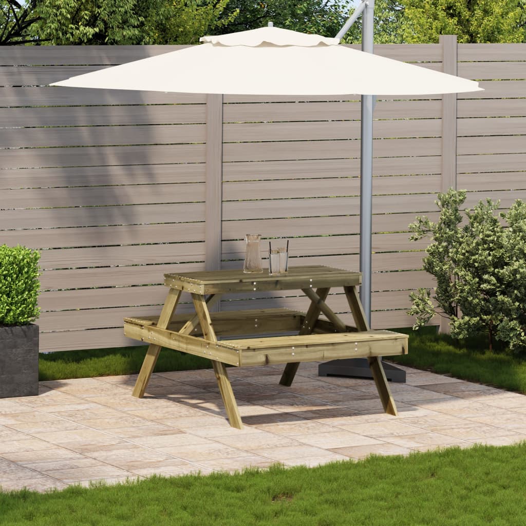 Stol za piknik 105 x 134 x 75 cm od masivne borovine