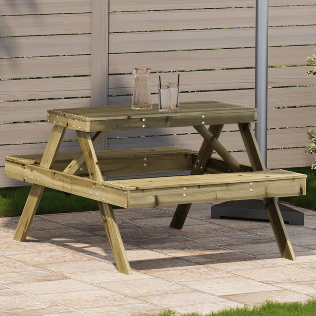 Stol za piknik 105 x 134 x 75 cm od masivne borovine