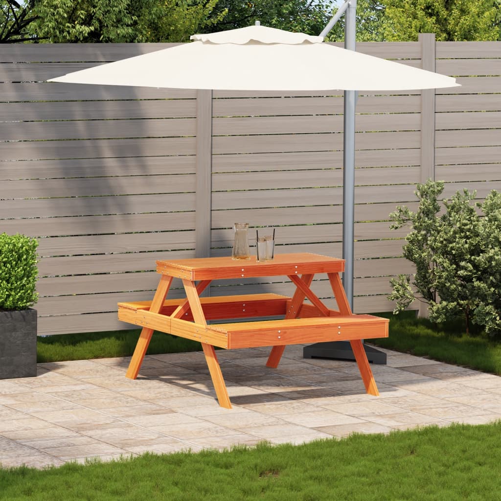 Stol za piknik 105 x 134 x 75 cm od masivne borovine