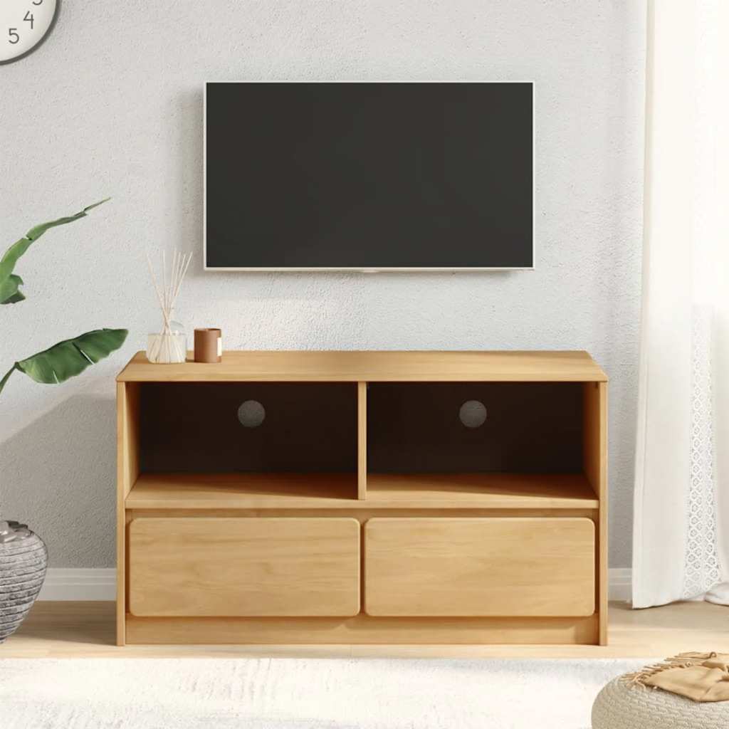TV ormarić SAUDA boja hrasta 99 x 43 x 55 cm masivna borovina